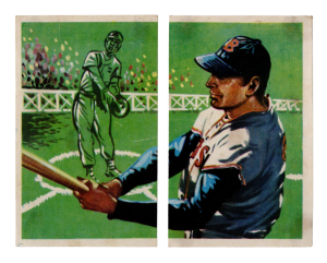 1959 Chocolates Torras Viajando Por America Del Norte Ted Williams Baseball Cards #152 & 153 front