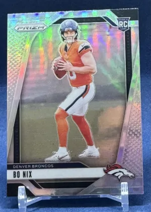 2024 Panini Prizm Bo Nix RC Rookie #309 Silver Prizm front