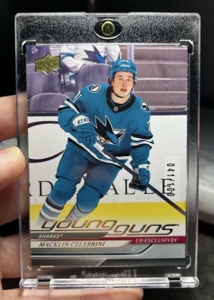 Macklin Celebrini 2024-25 UD Series 2 Young Guns Exclusives /100 front