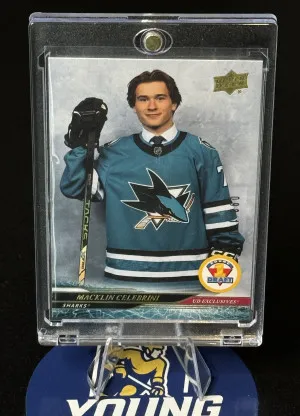 Macklin Celebrini Round 1 Rookie Exclusives /100 front