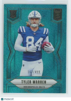 2025 Panini Donruss Elite Football Tyler Warren #119 Status Sparkle RC 162/499 front