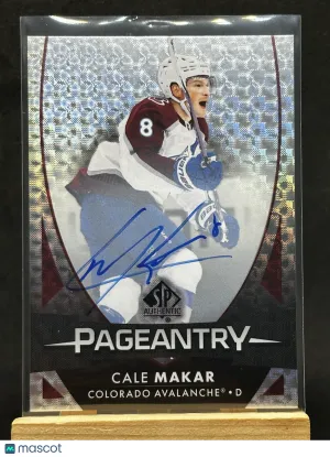 Cale Makar 2023-24 Upper Deck SP Authentic Pageantry Auto On Card #P-5 front