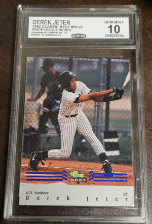 1992 Classic Best Blue Bonus Derek Jeter Yankee Minor League Rookie #BC22 Gem Mint 10 front