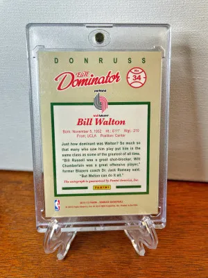 2014-15 Panini Donruss BILL WALTON Elite Dominator AUTO #/50 Trail Blazers #34 back