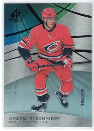 2019-20 SP Game Used #18 Andrei Svechnikov Rainbow /275 front