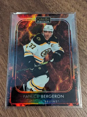 Patrice Bergeron Hot Magma /499 O-pee-chee Platinum OPC Bruins front