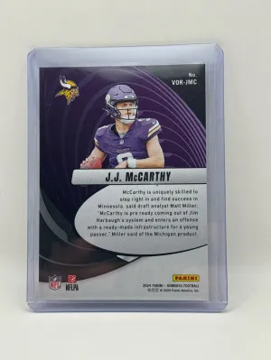 2024 Donruss Vortex JJ McCarthy RC back