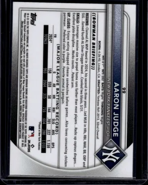 2025 Bowman Chrome Aaron Judge #99 Geometric Refractor 007/499 back