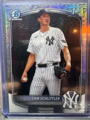2025 Bowman Chrome Prospects Cam Schlittler - Mojo Refractor BCP-166 front