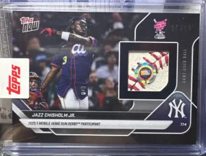 2025 Home Run Derby Topps Now Jazz Chisholm JR.  Event Relic Redemption -black 1/10 -New York Yankees front