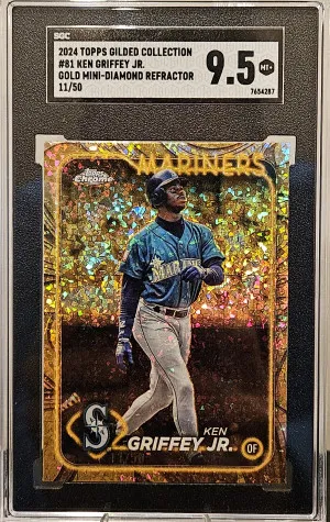 2024 Topps Gilded Collection Ken Griffey Jr Gold Mini Diamonds /50 front