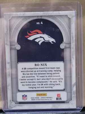 3 2024 Bo Nix Rookie Cards back