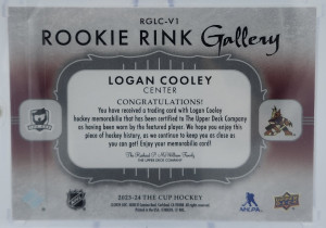 Logan Cooley 2023 The Cup Rookie Rink Gallery back