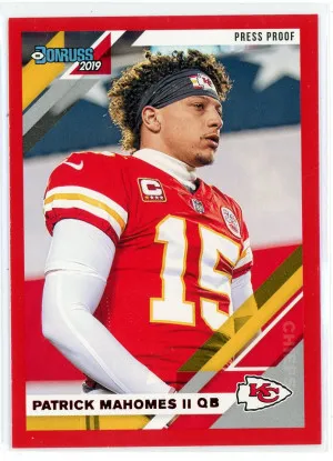 2019 Donruss #1 Patrick Mahomes Press Proof Variation Red front