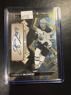 2020-21 Black Diamond Authentic Signature Connor Mcdavid /25 front