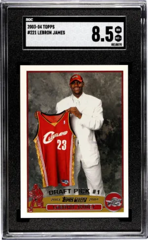 2003-04 Topps #221 Lebron James SGC 8.5 front