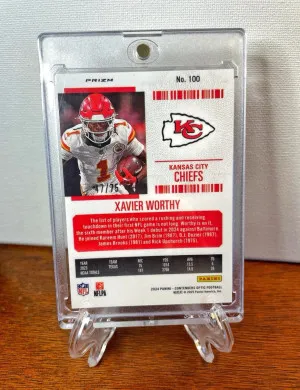 2024 Contenders Optic XAVIER WORTHY Rookie Ticket Orange Prizm #/75 RC #100 back