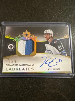 Kyle Connor Signature Material Laureates Patch Auto /75 front