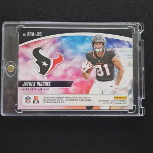 Rookie Patch Auto Jayden Higgins/24 back