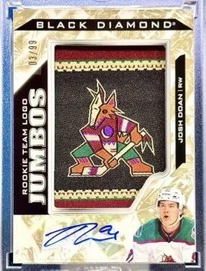 Josh Doan Rookie Team Logo Jumbos Auto /99 front