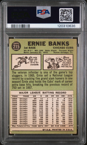 1967 Topps Ernie Banks back