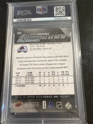 Mikko Rantanen Young Guns Psa 9 back