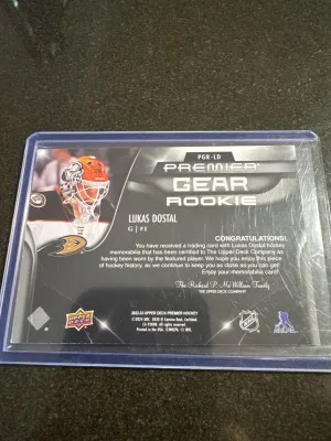 Lukas Dostal Rookie Premier Gear /99 back