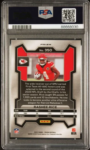 2023 Panini Prizm Rashee Rice Green Prizm back