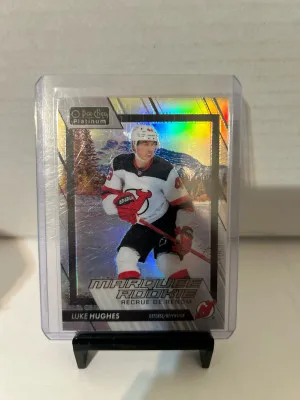 2023-24 OPC Platinum Luke Hughes Pond Hockey #204 front