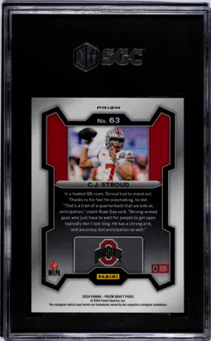 2024 Panini Prizm Draft Picks Cj Stroud SGC 10 back