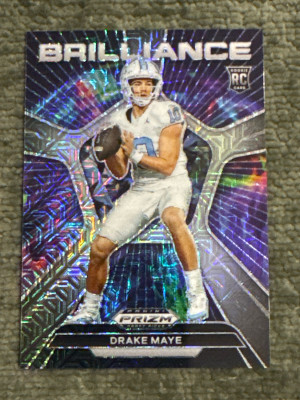 2024 Prizm Draft Picks Brilliance Drake Maye RC Mojo 25/25 front