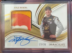 2023 Immaculate Racing Kyle Busch Race Used Auto /36 front