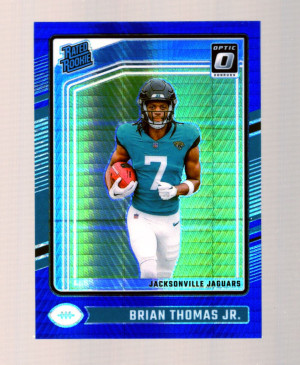 Brian Thomas Jr. 2024 Optic #214 Blue Hyper front