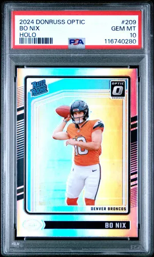 2024 Panini Donruss Optic Bo Nix Holo front