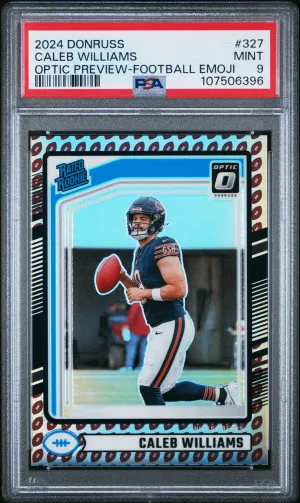 2024 Panini Donruss Caleb Williams Optic Preview-Football Emoji front