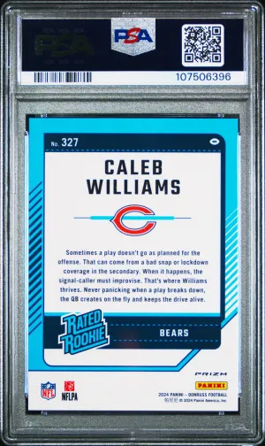 2024 Panini Donruss Caleb Williams Optic Preview-Football Emoji back