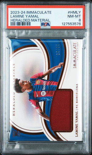2023-24 Panini Immaculate Collection Heralded Materials Lamine Yamal front