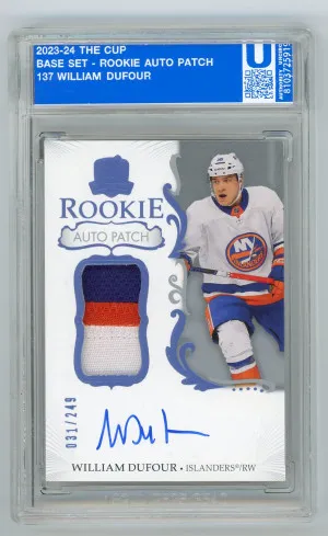 2023-24 The Cup William Dufour Rookie Auto Patch /249 front