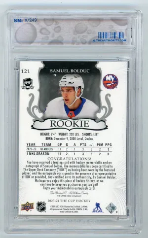 2023-24 The Cup Samuel Bolduc Rookie Auto Patch /249 back
