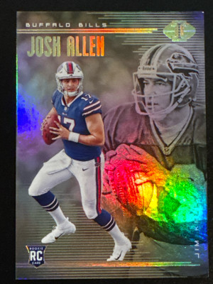 2018 Illusions Josh Allen RC With Jim Kelly Foil front