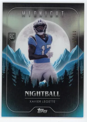 2024 Topps Midnight #NB-4 Xavier Legette Moonrise Rookie 11/25 front