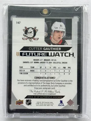 2024-25 SP Authentic Future Watch Auto - Cutter Gauthier back