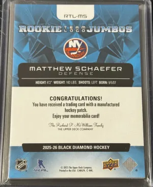 Matthew Schaefer RC Team Logo Jumbos back