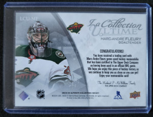 Marc-Andre Fleury La Collection Ultime back