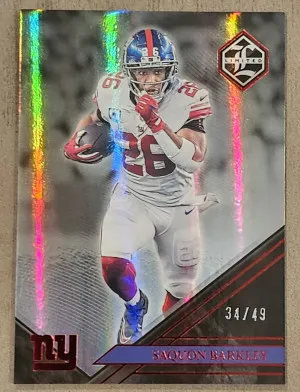 #74 Saquon Barkley Limited Ruby Spot Light #/49 front