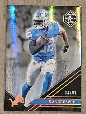 #38 D'andre Swift Limited Gold #/99 front