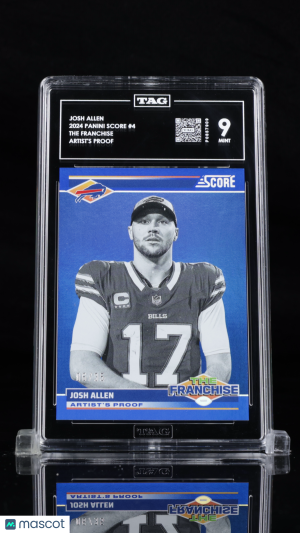2024 Panini Score Josh Allen #4 Artist's Proof 06/35 TAG 9 front