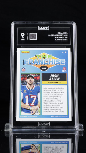 2024 Panini Score Josh Allen #4 Artist's Proof 06/35 TAG 9 back