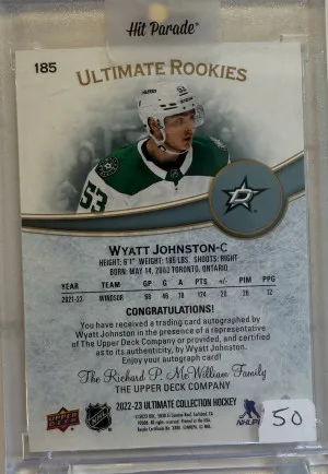 Wyatt Johnston Ultimate Rookie Auto /299 back