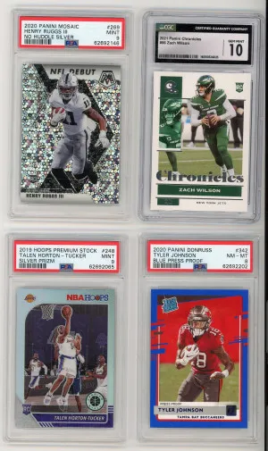 4 card random graded card lot front